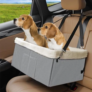 Raised Dog Booster Seat with Metal Frame - Dog Car Seat for Pets up to 30lbs - Picture 1 of 9