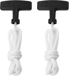 2-Pack Lawn Mower Pull Cord, 1.6m 6mm Recoil Starter Rope with Handles Fit fo... - Picture 1 of 2
