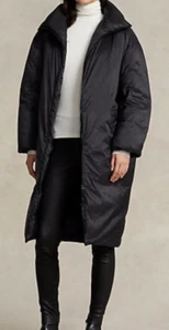 Polo Ralph Lauren Women’s Size S Long Down Oversized Puffer Coat Black MSRP $798 - Picture 1 of 9