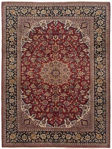 Alfombra persa anudada a mano Najafabad 324 x 243 cm-FineOrient, alfombra, alfombra, rojo - Imagen 1 de 14