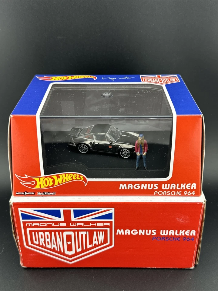 2019 Hot Wheels CHROME MAGNUS WALKER PORSCHE 964 w FIGURE RLC Urban Outlaw 07258 - Image 1 of 4