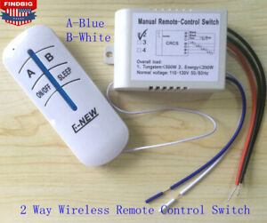 US Standard 110V Wireless Remote Control 2/3 way lamp switch Anti-interference