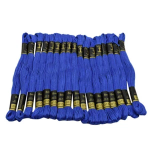 Rangoli Cotton Thread Blue Embroidery Sewing Needlepoint Lot of 25pcs - Picture 1 of 1