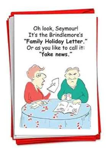Funny Christmas Card w/ Envelope - Oh Look Seymour! Fake News Nobleworks - Picture 1 of 7