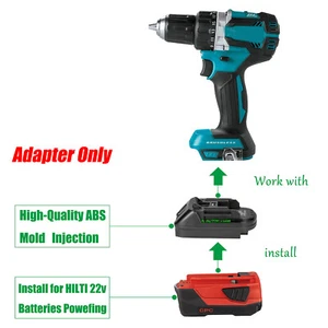 1 Adattatore per utensili cordless Makita serie 18v a per batterie HILTI 22v Li-lon - Foto 1 di 6