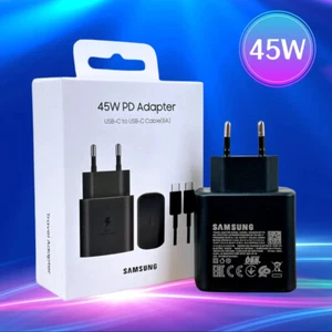 SAMSUNG Original Chargeur Super Rapide 45W NOIR USB-C Galaxy S24/S25 Z Flip 5/3 - Photo 1 sur 10