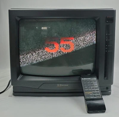 .Emerson CRT TV 13" Vintage w/ Remote – Works Great! Gaming/VHS Tested - Image 1 of 4