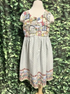 Spring Multicolored Handmade Girls Dress Sleeveless Size 5/6 No tags - Picture 1 of 7