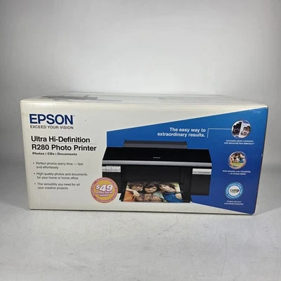 Epson Ultra Hi Definition R280 Photo Color Inkjet Printer New In Box - Image 1 of 4