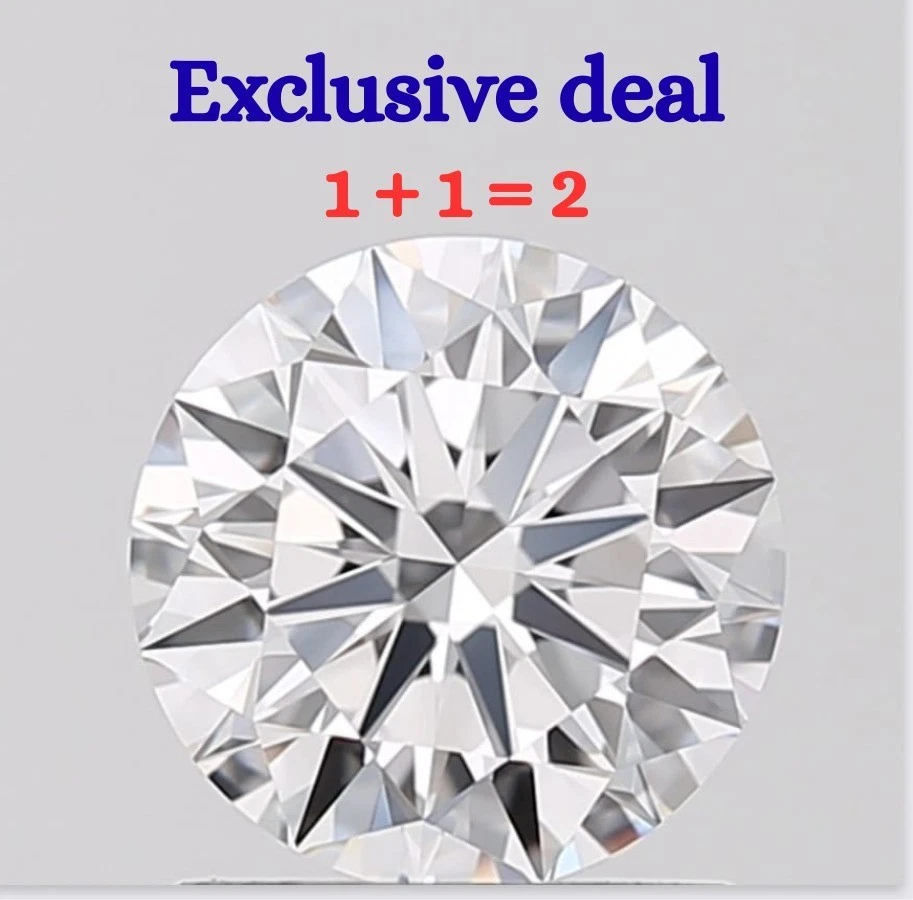 2pc Lab Grown Diamond IGI Certified 0.15ct HPHT ROUND E Color VVS2 Clarity STONE - Image 1 of 4