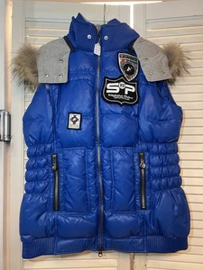 Sportalm Kitzbühel Riders Brooklyn Ski Weste Daunen Blau Größe 40 Top Zustand - Bild 1 von 7