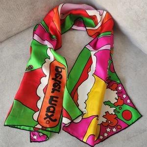 Vintage 60s Peter Max scarf pop-art 100%silk Queen Cosmic Psychedelic Made Japan - Bild 1 von 11