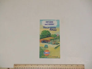 1967 Gulf Tourgide Ontario & Quebec Road Map w/ City & Town Index - Picture 1 of 4