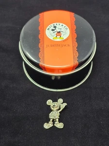 Judith Jack DISNEY Sterling BROOCH MICKEY MOUSE Moving Feet Waving - Picture 1 of 6
