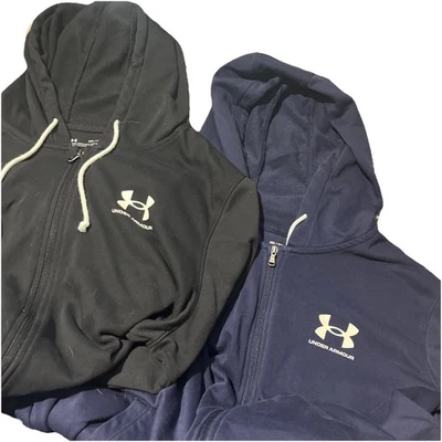 Lote de 2 Moletom com Capuz Feminino Hurley Azul Escuro e Preto Zíper Completo Tamanho XXL  - Imagem 1 de 3