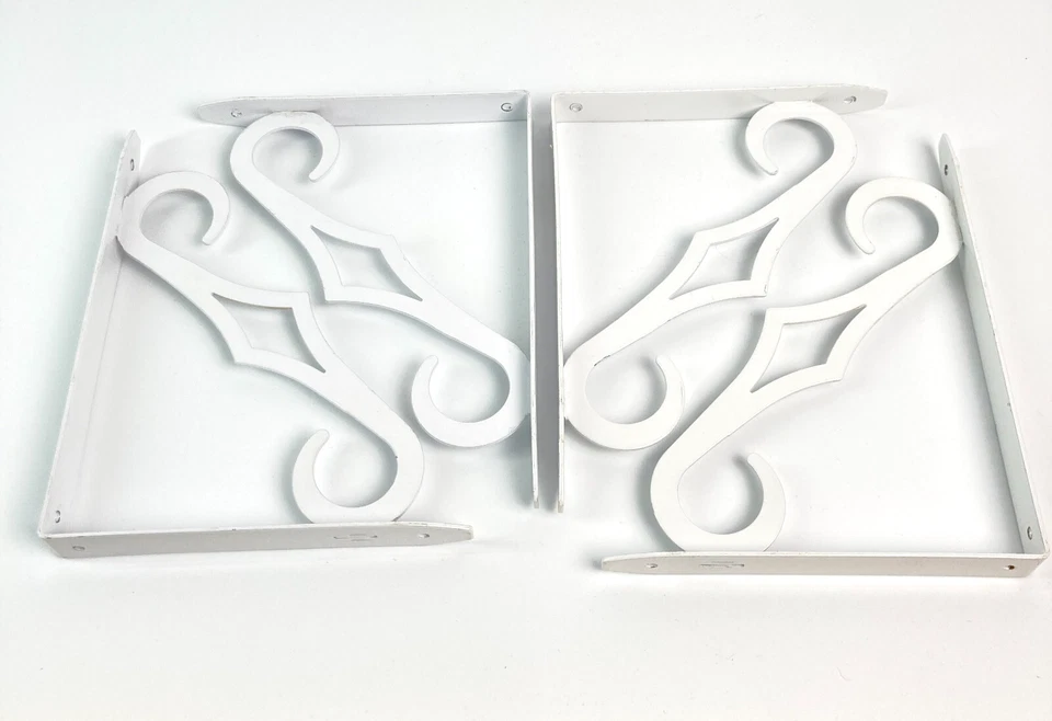 Ikea Juego de 4 Soportes de Estante de Pared Blanco Desplazamiento Metal Montaje Casa Decorativo Foto 1 de 4