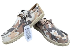 HEY DUDE Men’s Wally Washed Camo Slip-on Shoes Color Desert Camo Size M15 - Picture 1 of 4
