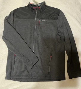 ORVIS Bonded Mesh Full Zip  Zip Up Jacket | Mens Medium | NEW! | Black Gray - Picture 1 of 5