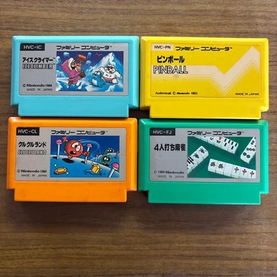 Nintendo Famicom 4 Game Lot Tested Japan Retro Games Cartridge FC Bundle Working - Image 1 of 4