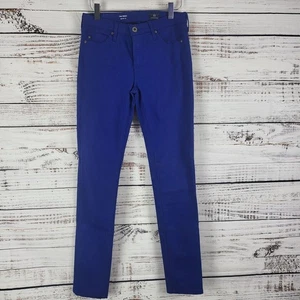 AG Adriano Goldschmied The Prima Cigarette Leg 25 Womens Bright Blue Mid Rise - Picture 1 of 12