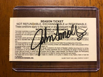1989 Ticket Stub Braves John Smoltz HOF Signed AUTO - Image 1 of 2