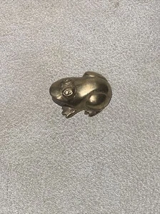 Brass Toad Paperweight Statue Vintage - Picture 1 of 3