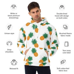 Pineapples Pattern Hoodie - Picture 1 of 16