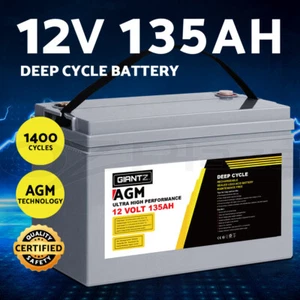Giantz AGM Deep Cycle Battery 12V 135Ah Marine Sealed Power Portable Box Solar - Picture 1 of 11