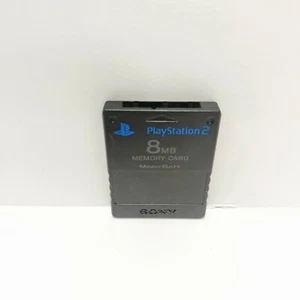 PS2 8 MB Black Memory Card SCPH-10020 Official Sony Playstation 2 OEM Authentic - Picture 1 of 2