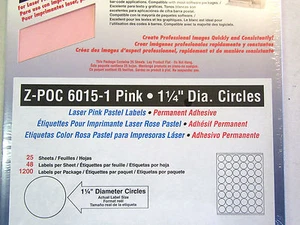 (1 1/4") PINK Round Color Code Inventory LABEL Sticker Canning Craft PERMANENT - Picture 1 of 4