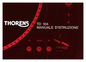 Istruzioni operative per l'uso per Thorens TD 104 in Italy language - Foto 1 di 1