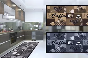 Tapis de cuisine tapis de cuisine tapis de course café café café | lavable (1 - Photo 1/11