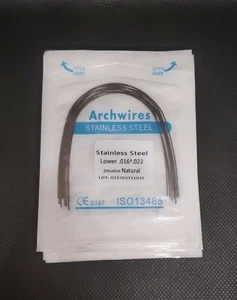 10 paquetes de cables de arco de ortodoncia dental de acero inoxidable forma natural rectangular - Imagen 1 de 7