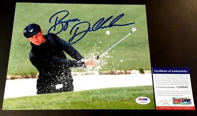BRYSON DECHAMBEAU SIGNED BUNKER SHOT 8X10 PHOTO PSA/DNA IN THE PRESENCE COA - Image 1 of 2