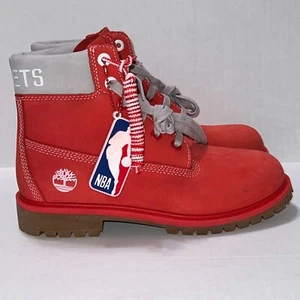 Stivali premium ragazzi rossi Timberland NBA Houston Rockets taglia 6Y A2485 200 grammi - Foto 1 di 20