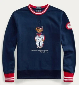 Ralph Lauren Team USA Herren Polo Bär Olympische Zeremonie Fleece Sweatshirt - Bild 1 von 12