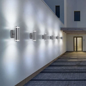 Außenleuchte Wandlampe Wandleuchte Gartenlampe Up Down Edelstahl GU10 6er Set - Bild 1 von 12