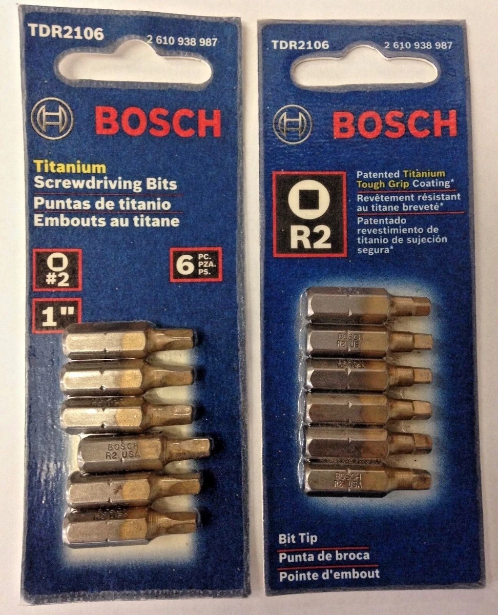 Bosch 8-Piece PRO Robertson Impact Bit Set – R1, R2, R3 Sizes, Impact Rated For Drills & Impact Drivers