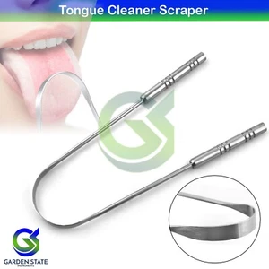 Tongue Scraper, Tongue Cleaner Adults & Patient Autoclavable Surgical Steel - Picture 1 of 4