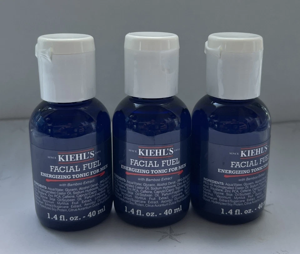 3 x Kiehl's лица топлива Energizing тоник для мужчин 1,4 жидкой унции каждый новый запечатанный - Изображение 1 из 1
