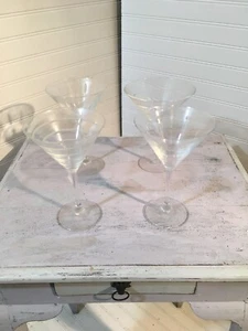 Lot of Four Martini Glasses Separate Designs 578 - Picture 1 of 12