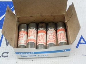 Gould Shawmut A50P15 Type 1 15 Amp 500V Fuse Quantity 5 In Box - Picture 1 of 9