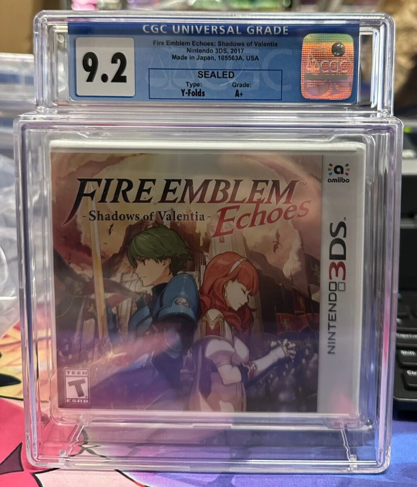 CGC 9.2 A+ Seal Fire Emblem Echoes: Shadows of Valentia - Nintendo 3DS - New - Image 1 of 1
