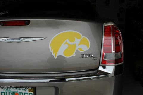 Lg Hawkeyes Car Magnet Iowa University College Football Sports Decor Fans Cover