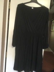 Old Navy Women’s Black Wrap Bodice Elastic Waist Plus Size 1X Knit Dress NWT - Picture 1 of 5