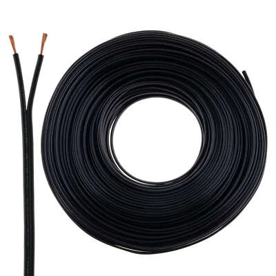 Lautsprecherkabel 2x0,75mm²- 50m - schwarz - CCA - Audiokabel - Boxenkabel