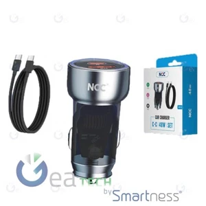 NCC R13 48W Caricabatteria Set da Auto porta USB-C + Cavo USB-C Car Charger - Picture 1 of 1