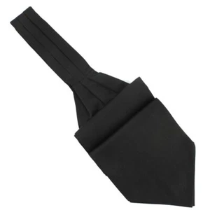 Ascot Silk Tie, Nero, Handmade - Black - MADE IN ITALY. - Picture 1 of 1