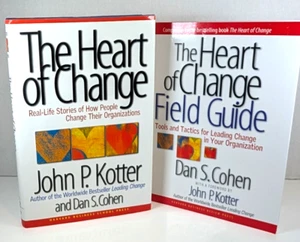 Set of 2 The Heart of Change + Field Guide Books John P. Kotter Business Coach - Foto 1 di 6