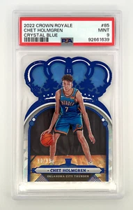 2022 Panini Crown Royale Chet Holmgren RC #85 Crystal Blue Rookie /99 PSA 9 - Bild 1 von 2